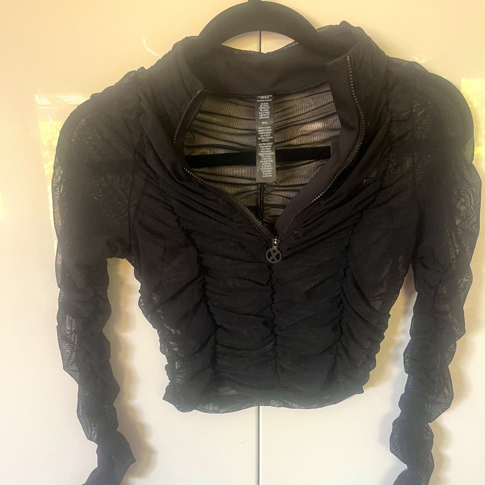 Savage X Fenty sheer scrunched shirt